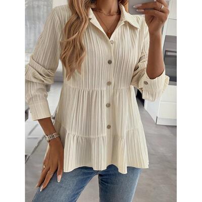 Z 97440 Solid versatile women's long shirt 纯色百搭女士长袖