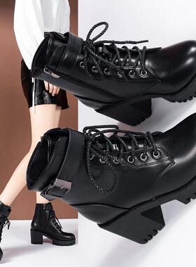 women martin boots high heel shoes英伦风马丁靴高跟女靴欧美新