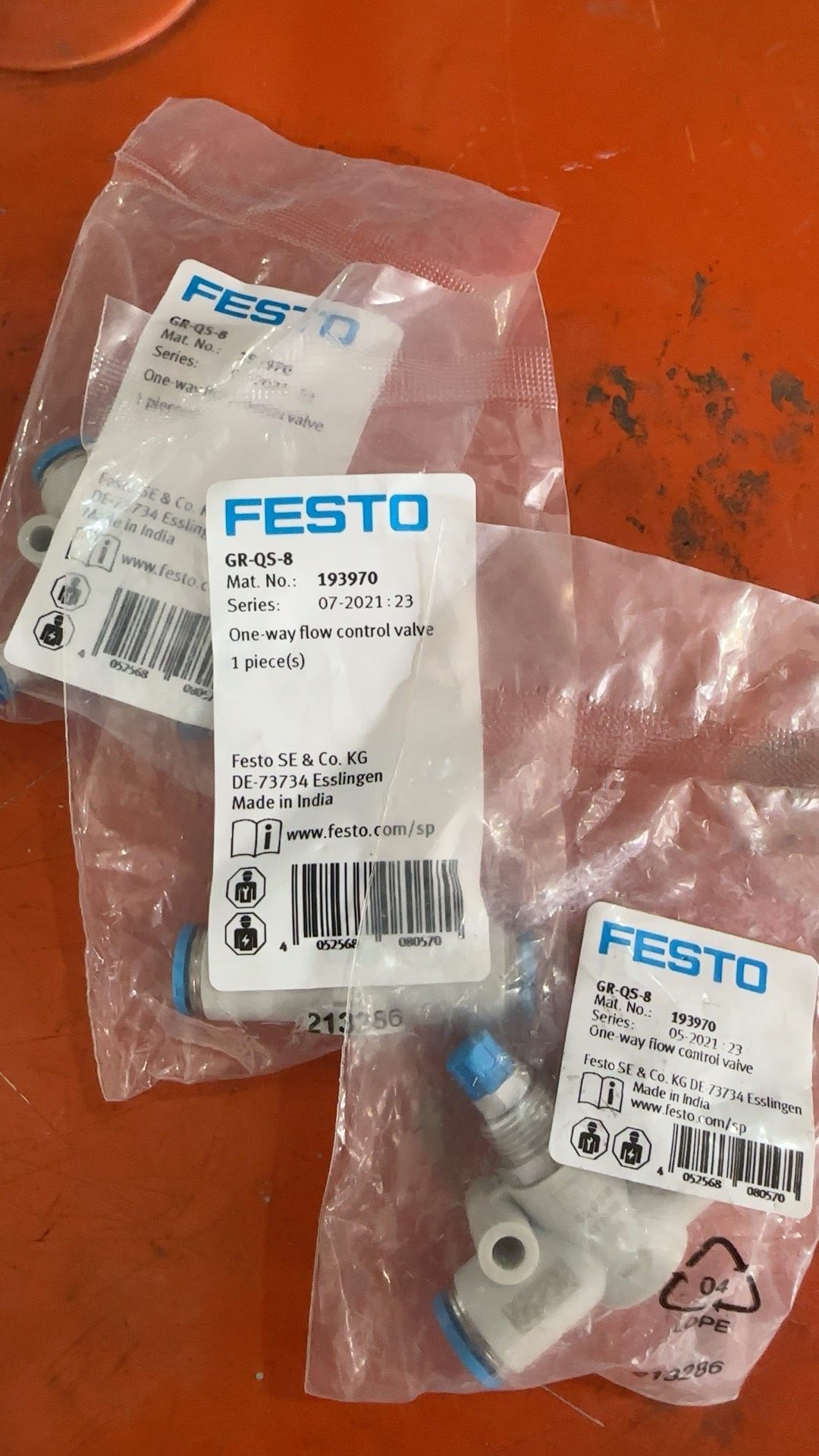 FESTO 节流阀 GR-QS-8 193970
