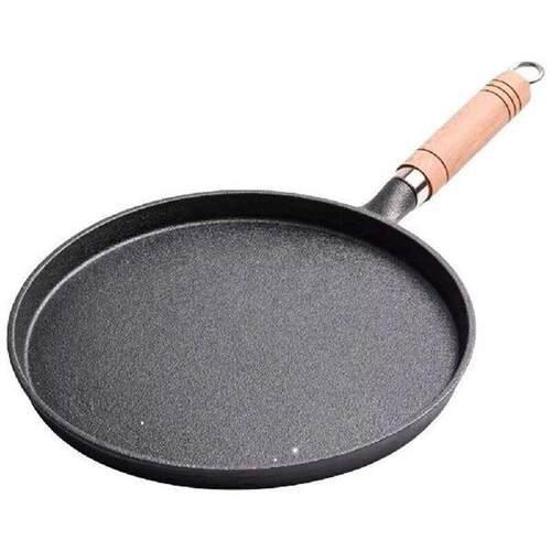 Cast Iron Frying Egg Pan Uncoated Non Stick Thin Pancake