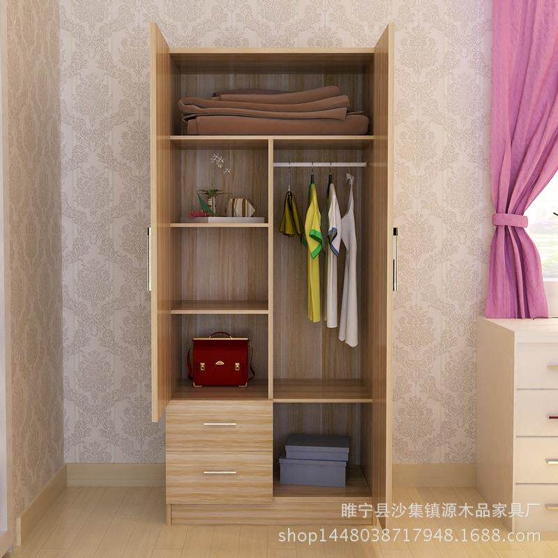 包邮特价两门衣柜韩式衣橱儿童衣柜收纳柜木质衣柜小户型储物