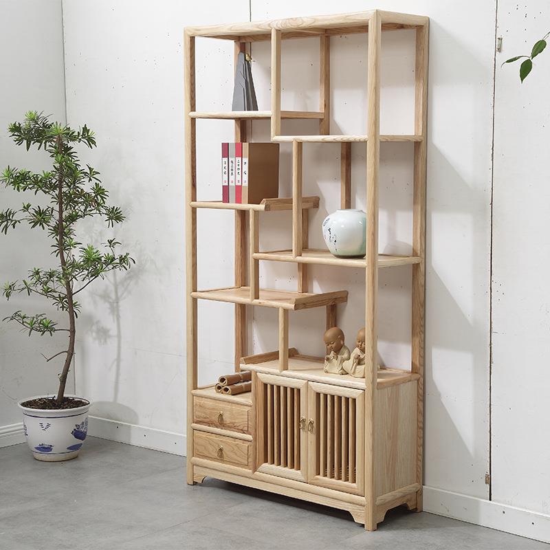 新中式实木博古架展示柜隔断置物架玄关茶具摆设品多宝阁高端家具