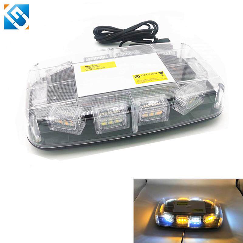 汽车LED警示灯 30led 12-24v 开道磁吸顶灯12英寸频闪工程应急灯