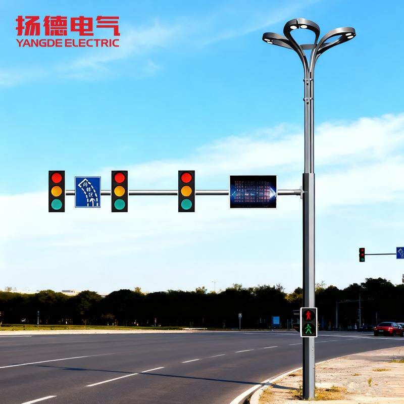 户WTI外路灯综合杆市政红绿牌灯共杆标志指示滑槽合一交杆通立多