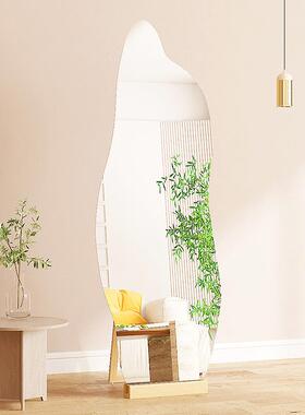 异形镜全穿衣落地镜家用女生卧室壁式贴墙不规则身试衣MRW云挂朵