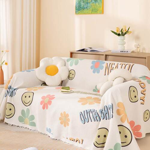 新款直销北欧ins奶油风懒人沙发巾沙发套罩全包沙发毯盖毯盖布四