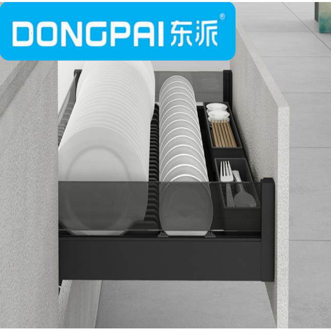 东派多功能碗篮三边连门式安装整装橱柜厨房厨柜拉篮收纳抽拉式