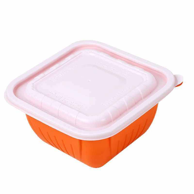 一次性外卖餐盒加厚方形外卖盒与你在一起酸菜鱼水煮鱼打包盒带盖