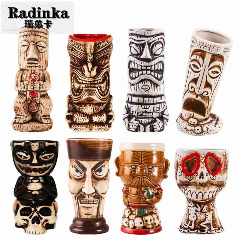 个性夏威夷鸡尾酒杯 提基酒吧tiki杯 创意杯子陶瓷杯僵尸杯陶瓷杯