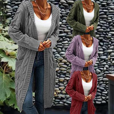 Knitted cardigan thick thread Fried Dough Twists medium
