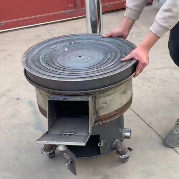 新款煤柴两用汽车轮毂改装柴火灶加厚钢圈家用农村可移动地锅炉
