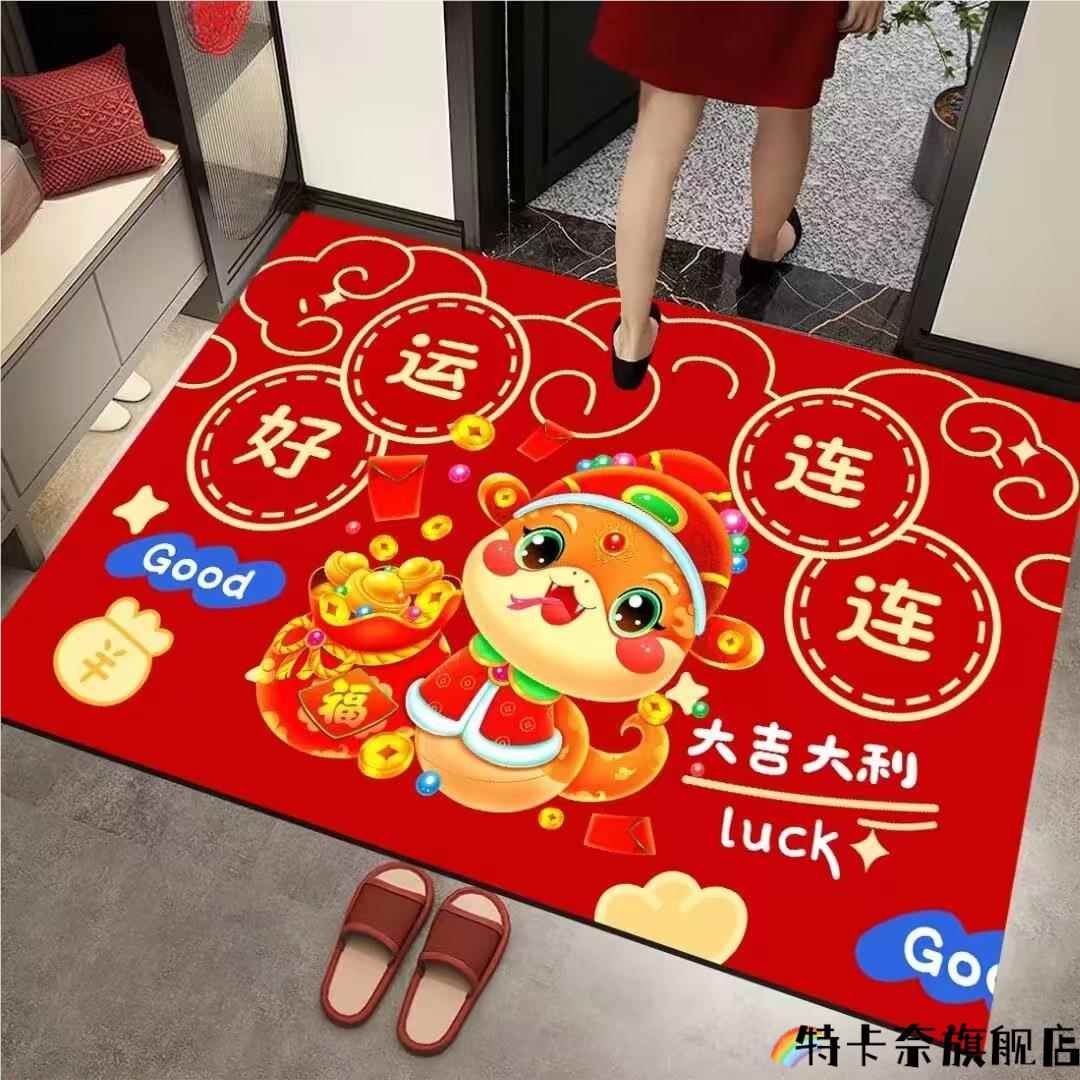 地垫入户门垫2025蛇年门垫脚垫进门家用脚踏垫入户门蹭土垫子耐脏