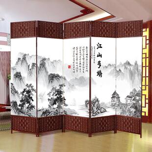 屏风隔断墙办公折屏遮挡简约现代折叠移动布艺玄关中式挡风玻璃平