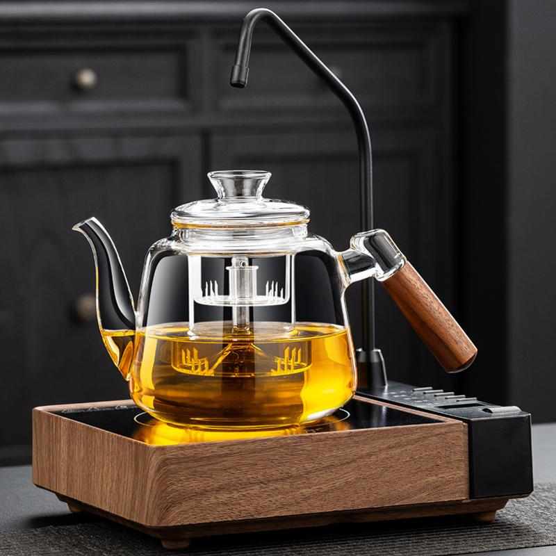 自动上水电陶炉新款煮茶器玻璃茶壶煮茶炉泡茶烧水壶抽水一体套装