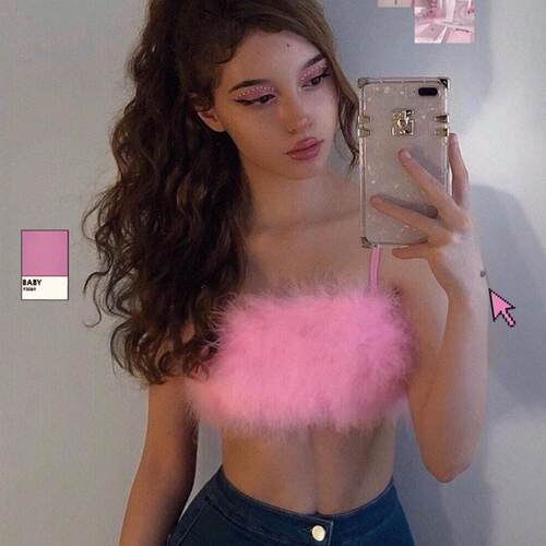 欧美酒吧派对表演服装酒吧d舞台性感Gogo秀Dj女毛吊带上衣