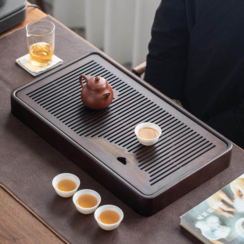 轻奢简约楠竹蓄水茶盘精品沥干泡茶台高档大小号托盘轻奢现代茶具