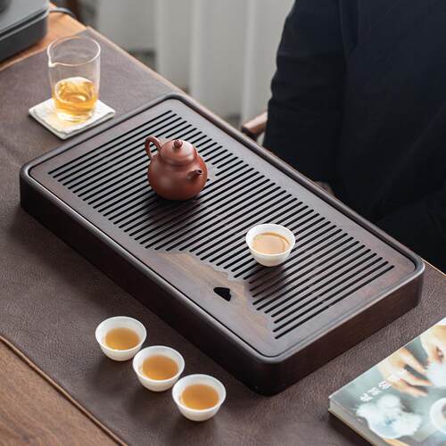 轻奢简约楠竹蓄水茶盘精品沥干泡茶台高档大小号托盘轻奢现代茶具