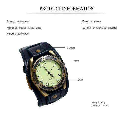 Hot Selling Vintage Cow Leather Bracelet Watch Men Women Wri