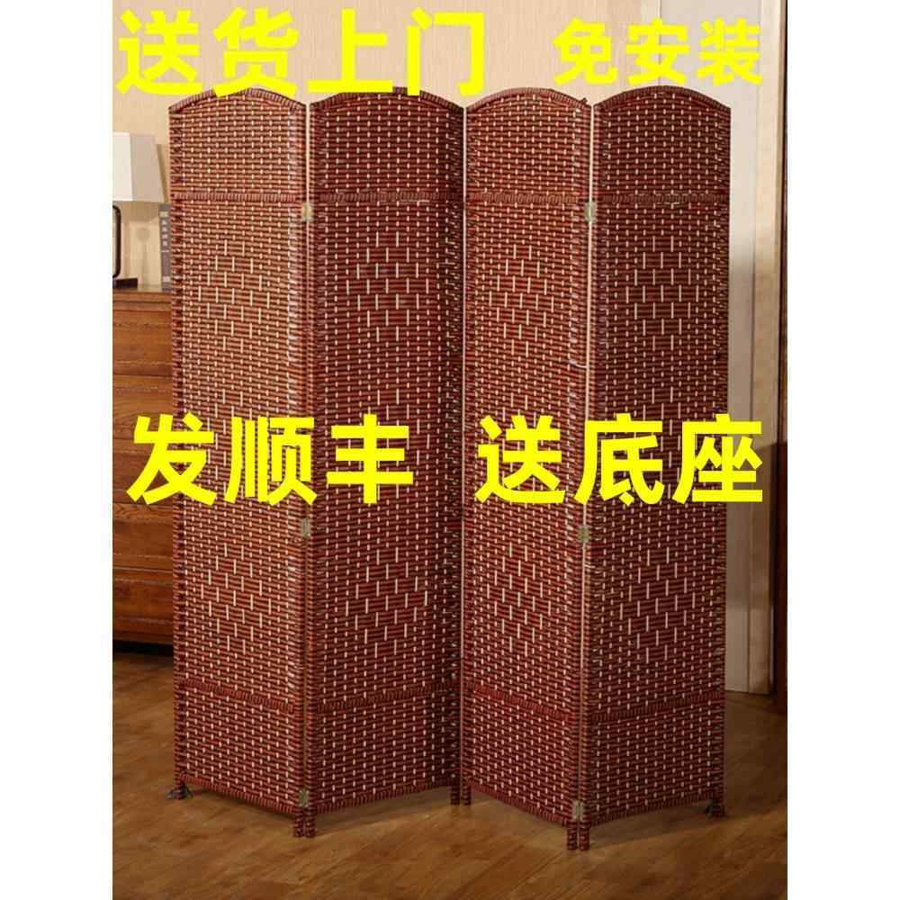 中式屏风移动实木客厅现代网红房间简易隔断田园玄关卧室折叠折屏