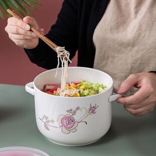 微波炉加热专用饭盒冰箱保鲜泡面 面上班族便当带盖子大号家用陶