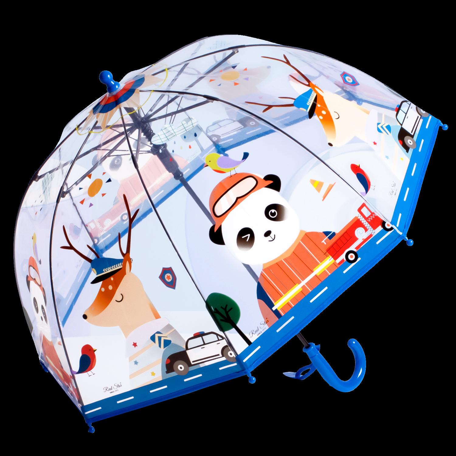 专为小小朋友设计的可爱小动物幼儿用透明伞透明雨伞长柄伞儿童伞