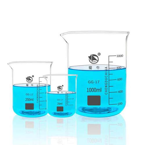 Shuniu large and small glass beaker 25 50 100 250 500 1000ml