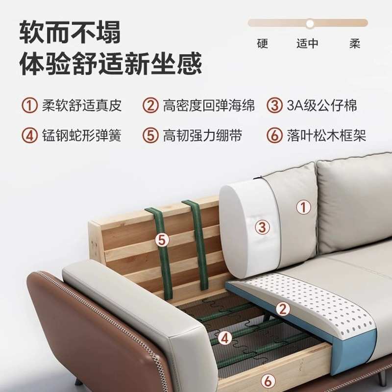 办公室沙发商务简约接待会客洽谈老板用茶几组合现代三人位可睡觉