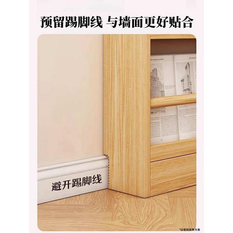 靠落地物儿童壁挂架多层置门架实木本收纳一体&书架j柜后书柜窄绘