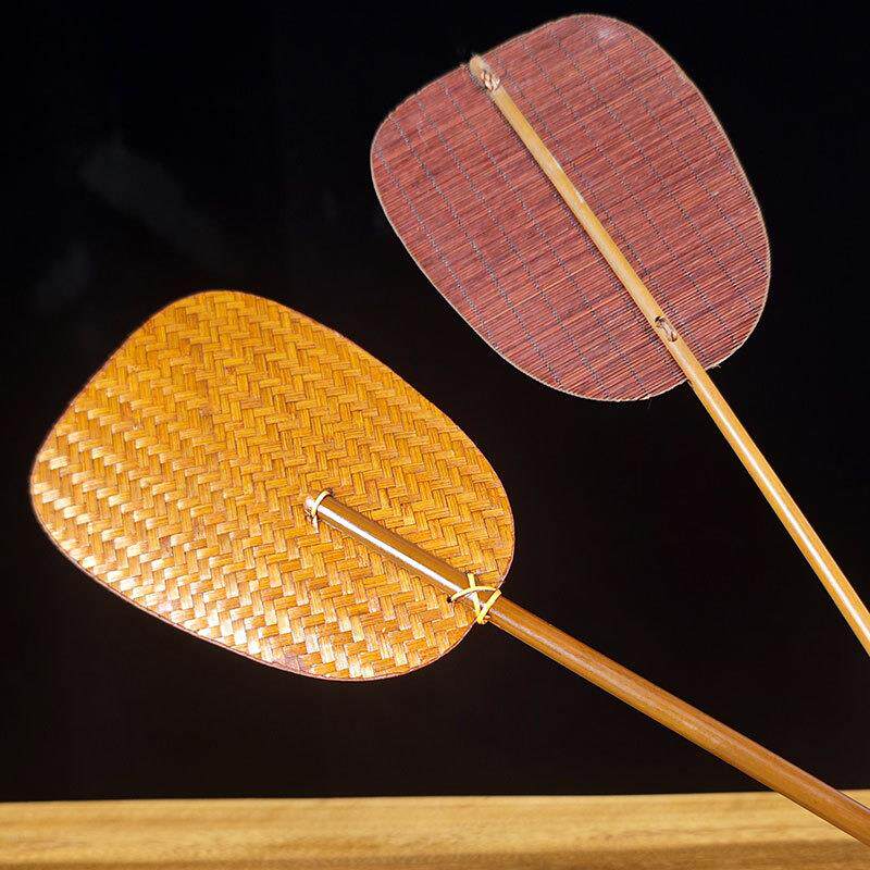 纯手工竹编凉炉扇 大漆竹丝风炉扇 迷你扇子碳炉茶炉扇煮茶道配件