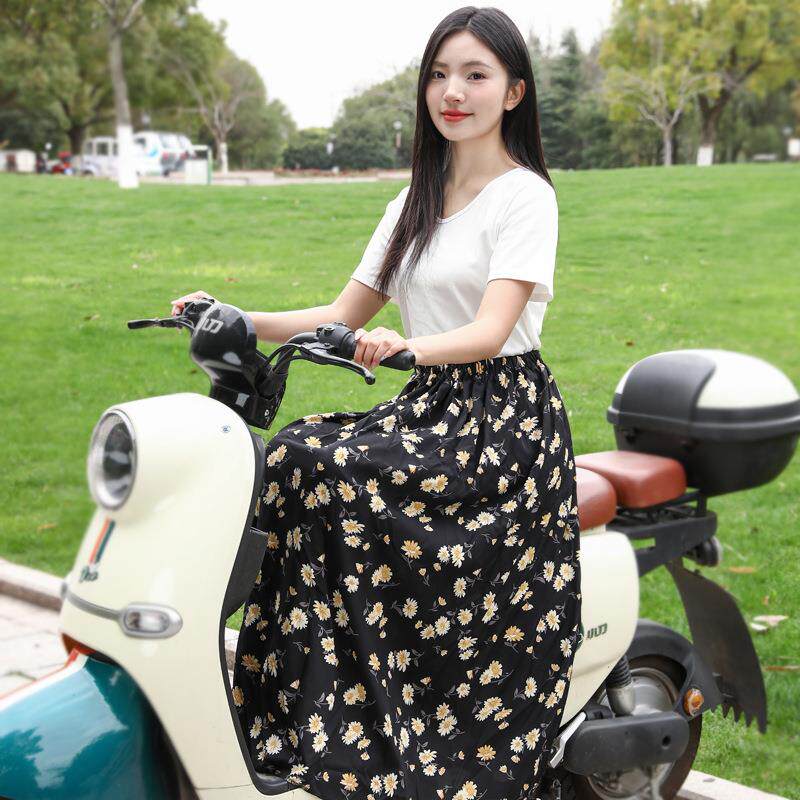 电动车防晒腿防晒衣夏季骑摩托车遮阳半身围裙护腿部防走光防晒裙