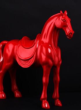 现代创意家居工艺品马客厅电视柜酒柜办公室玄关装饰北欧摆件开业