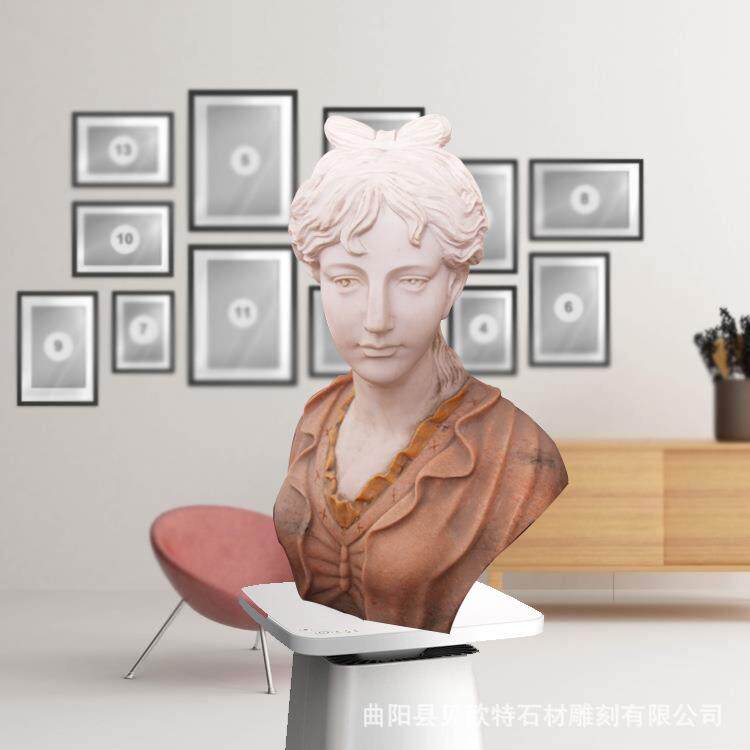 半身名人胸像石雕汉白玉欧洲美女石雕大理石创意家居酒柜饰品