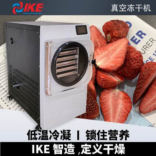 IKE一体式真空冻干机小型6-8kg冷冻干燥机水果虫草燕窝冻干粉