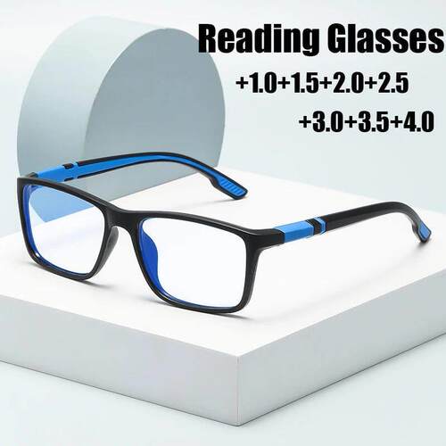 Vintage Square Frame Anti Blue Light Reading Glasses for Wom
