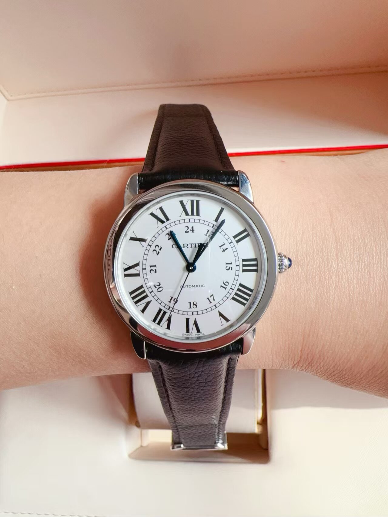 一口价[98新]卡地亚RONDE DE CARTIER系列自动机械男女表WSRN0021