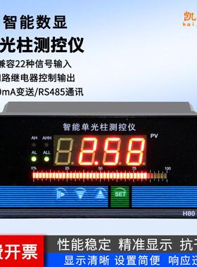 TH80单光柱水位显示仪表液位显示器液位计温度压力液控制器4-20ma