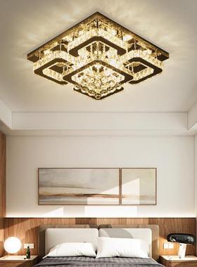 202客5新款水晶灯e灯厅灯长方形简约现代大气餐厅卧室灯89925ld吸