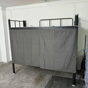 学生宿舍床帘魔术贴粘贴式简约帘子寝室正面侧面帘遮光布加厚纯色