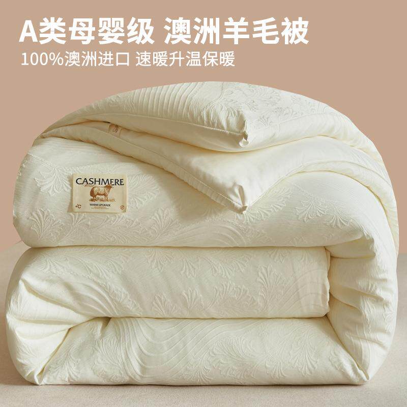 澳洲100进口羊毛被冬被棉被加厚保暖被子冬季春秋纯羊绒被芯a