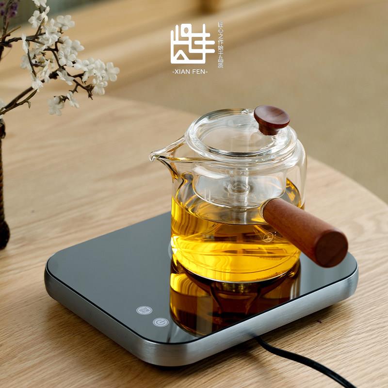 贤丰超薄黑晶炉小型煮茶器套装玻璃煮茶壶全自动蒸茶壶迷你煮茶炉