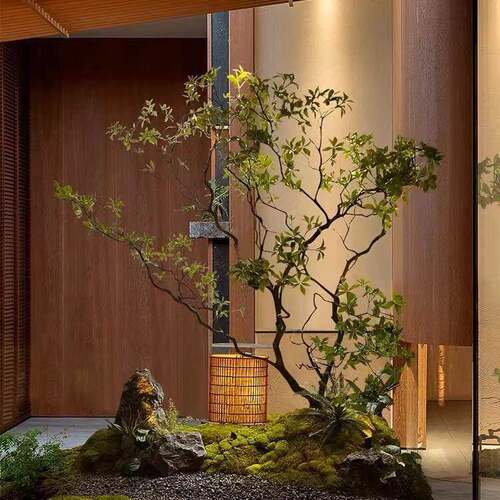 仿真马醉木室内外楼梯天井假树绿植装饰造景组合橱窗大型微景观