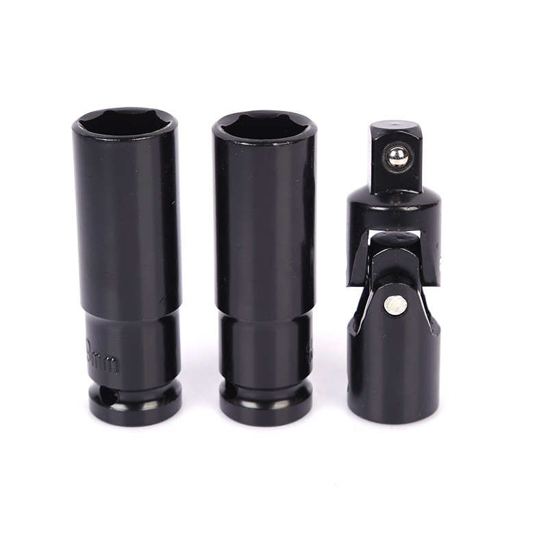 12.5方口加长电动扳手套筒套装 电泳款内六角风炮套筒头8-32mm