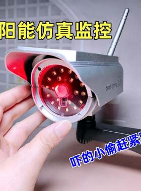 仿真监控摄影头太阳能监控灯人体感应壁灯摄像头遥控智能语音照明