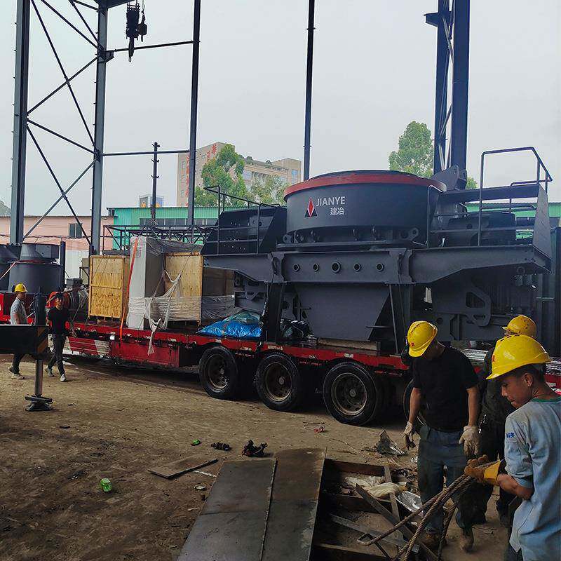小型筑建垃圾机制砂机坚硬矿7611石冲击式破碎石石鹅卵石制砂生产