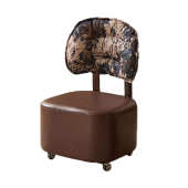 家用凳花带滑轮茶几中小椅子凳子靠背古风沙发提客厅椅子换鞋 移动