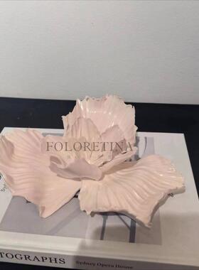 现代简约中式样板间手工陶瓷花组合摆件茶几书房台面创意软装陈设