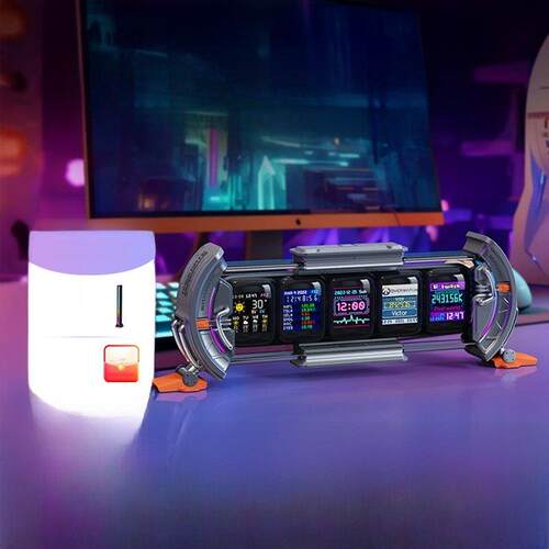 Divoom点音时光之门任意屏辉光管时钟电竞桌面摆件黑科技创意礼物