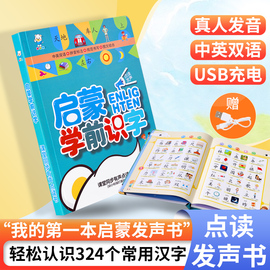 儿童认字书有声幼儿园识字大王卡片3000早教，点读机会说话的发声书