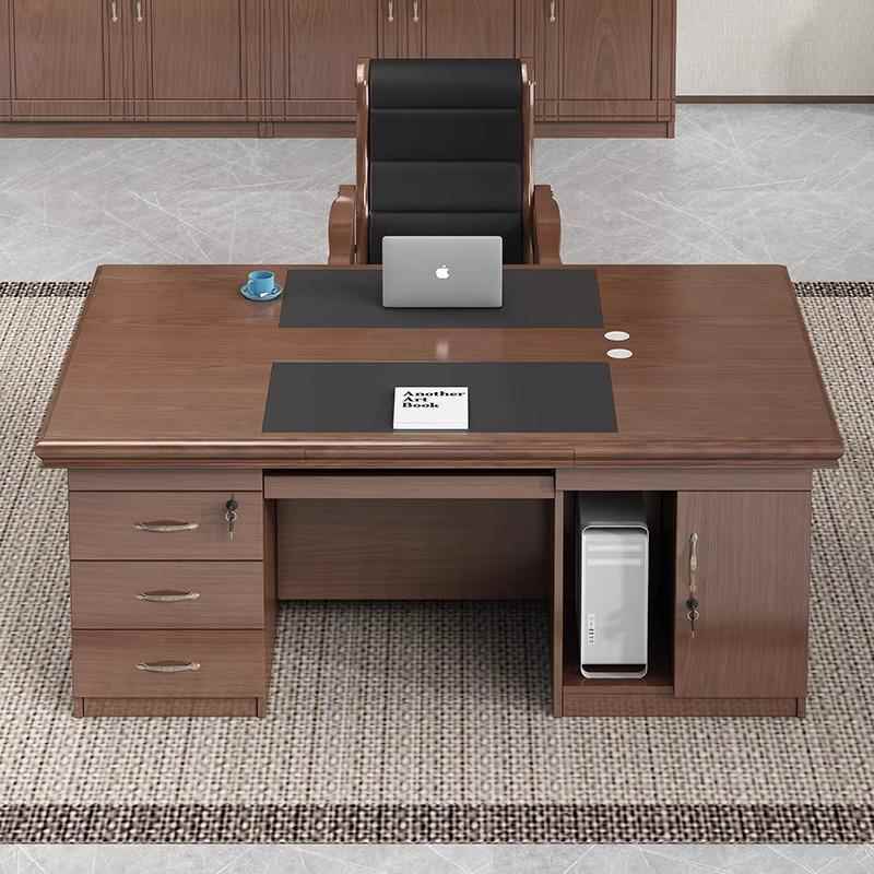 油漆贴皮电脑桌组合椅主子管经理职员办公桌单人YY-025办公室办公