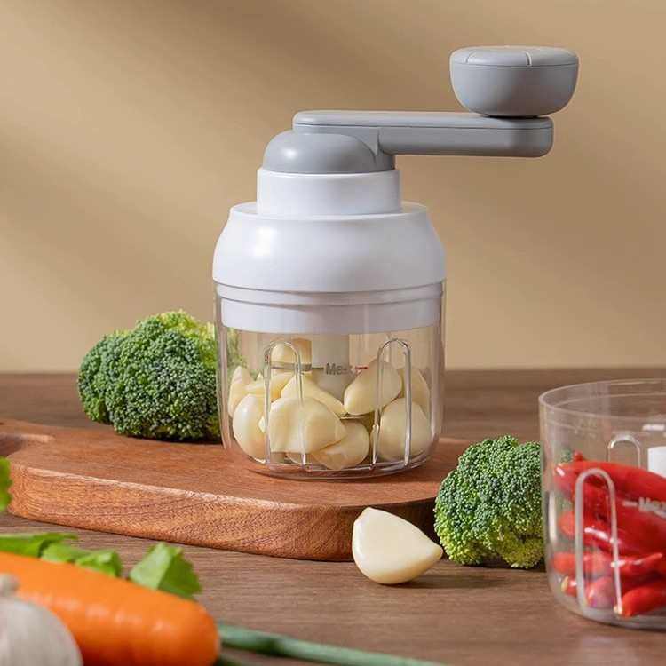 大莅手动蒜蓉粉器绞拉蒜捣碎器神器蒜泥搅碎蒜末拉蒜器大蒜捣蒜泥